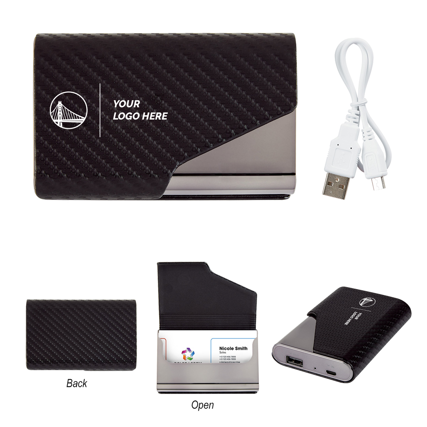 2-In-1 Zeus Power Bank With Card Holder